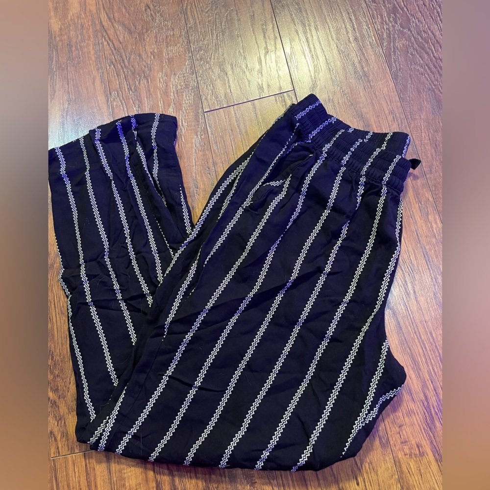 H&M Black Striped Lounge Pants